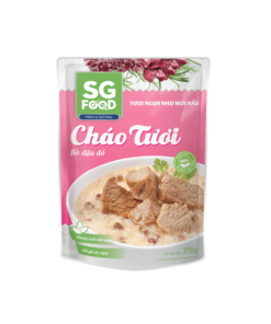 Cháo tươi SG food bò đậu đỏ 270g deli