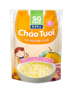 Cháo tươi SG food thịt bằm bí đỏ 240g