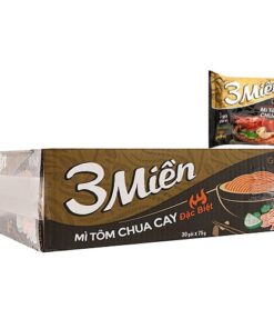 Thùng mì 3 Miền GOLD 30 gói x 75g