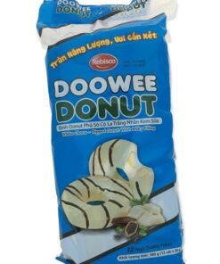 Bánh DONUT DOOWEE phủ Sô cô la Trắng Nhân Kem Sữa 360g (12 cái x30g)