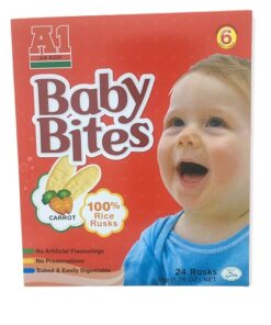 Bánh gạo ăn dặm trẻ em Baby Bites A1 vị cà rốt 50g
